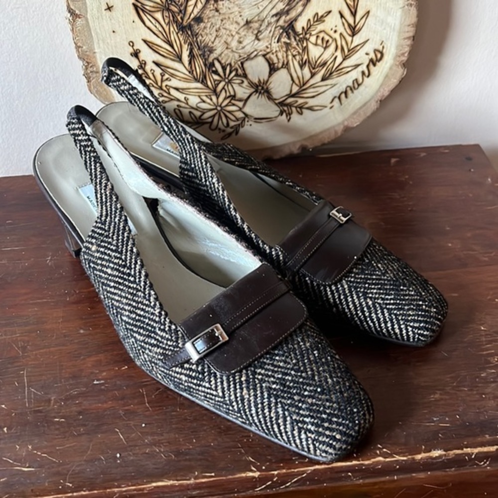 ⭐️BOGO⭐️ NWT Vintage Talbots Brown Tweed “Rochele1” Low Heels Size 8.5M